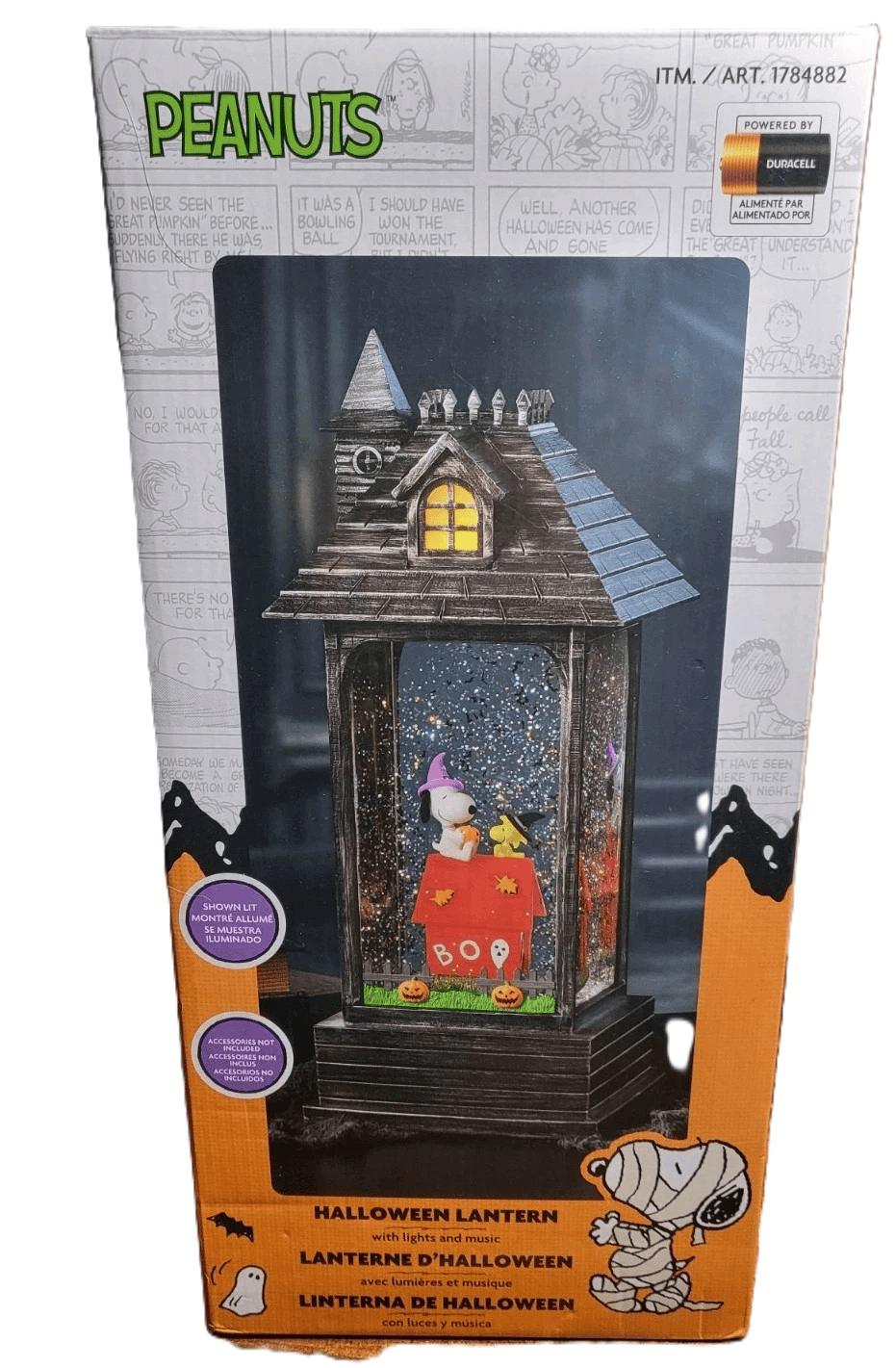 Peanuts Snoopy Halloween Spooky Lantern with Lights & Music