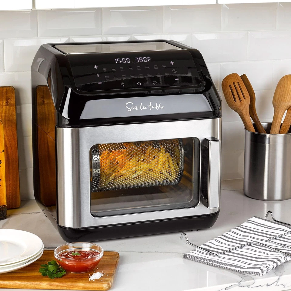 Sur La Table 13-Quart Next Generation Air Fryer - 1700W Countertop Air Fryer for Large Meals with Multi-Cook Functions: Roast, Broil, Bake, Dehydrate & More, Safe Kitchen Appliance for Food Prep