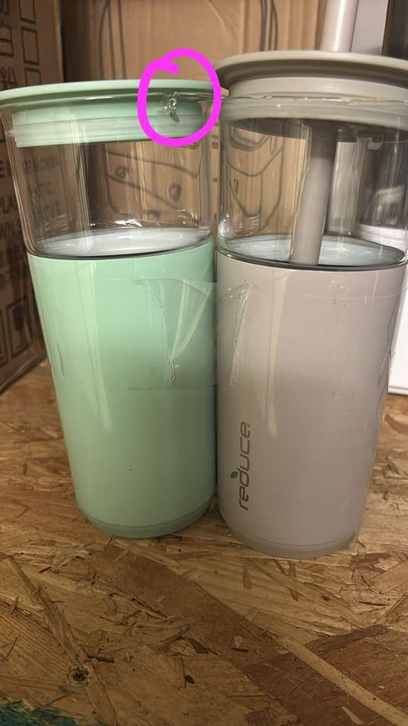 Reduce Aspen 20oz Glass Tumblers 2-Pack – Insulated, Lids & Straws, Green/Beige