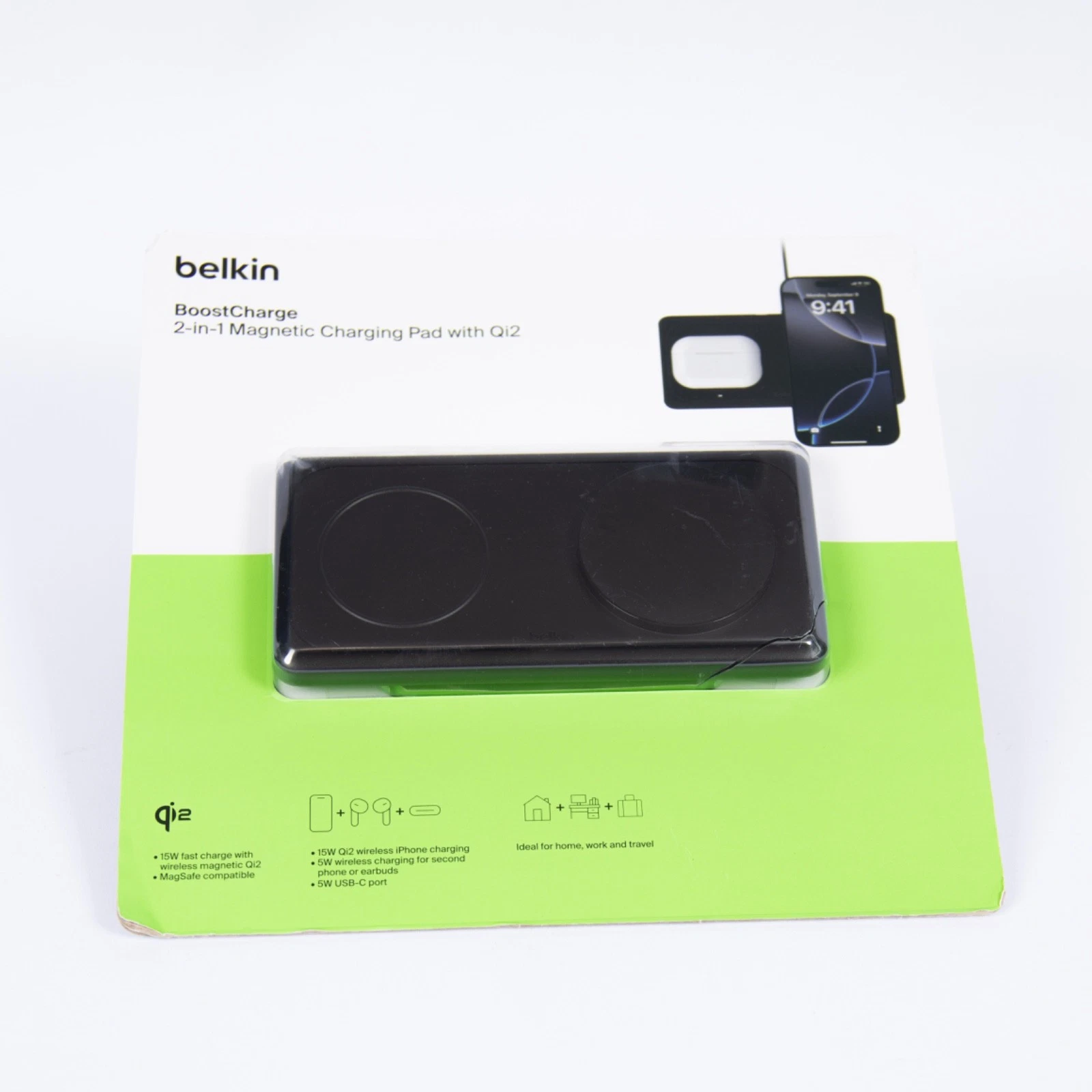 Belkin BoostCharge Pro 2-in-1 Magnetic Wireless Charging Pad – Qi2 Fast Charger