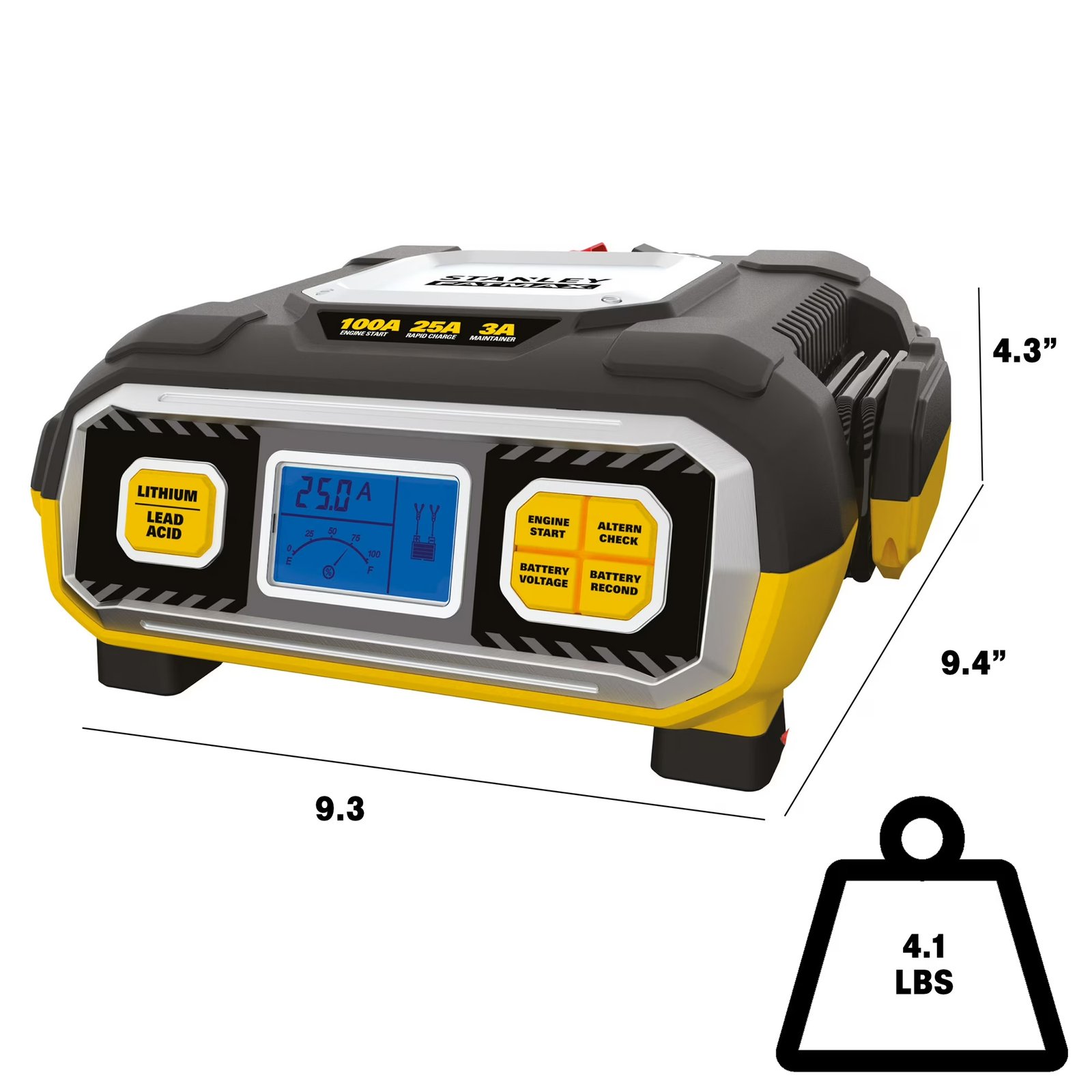 Stanley FatMax BC100BF Charger & Maintainer – 100 Amp Automotive Battery Charger