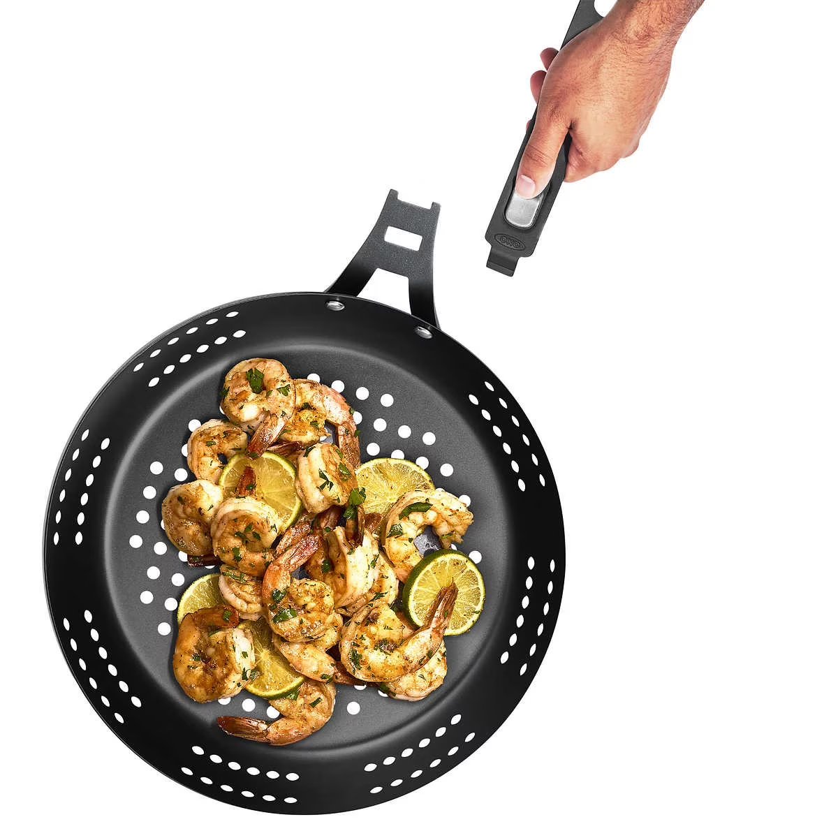 12” OXO Round Grill Pan – Durable Carbon Steel Cooking Pan