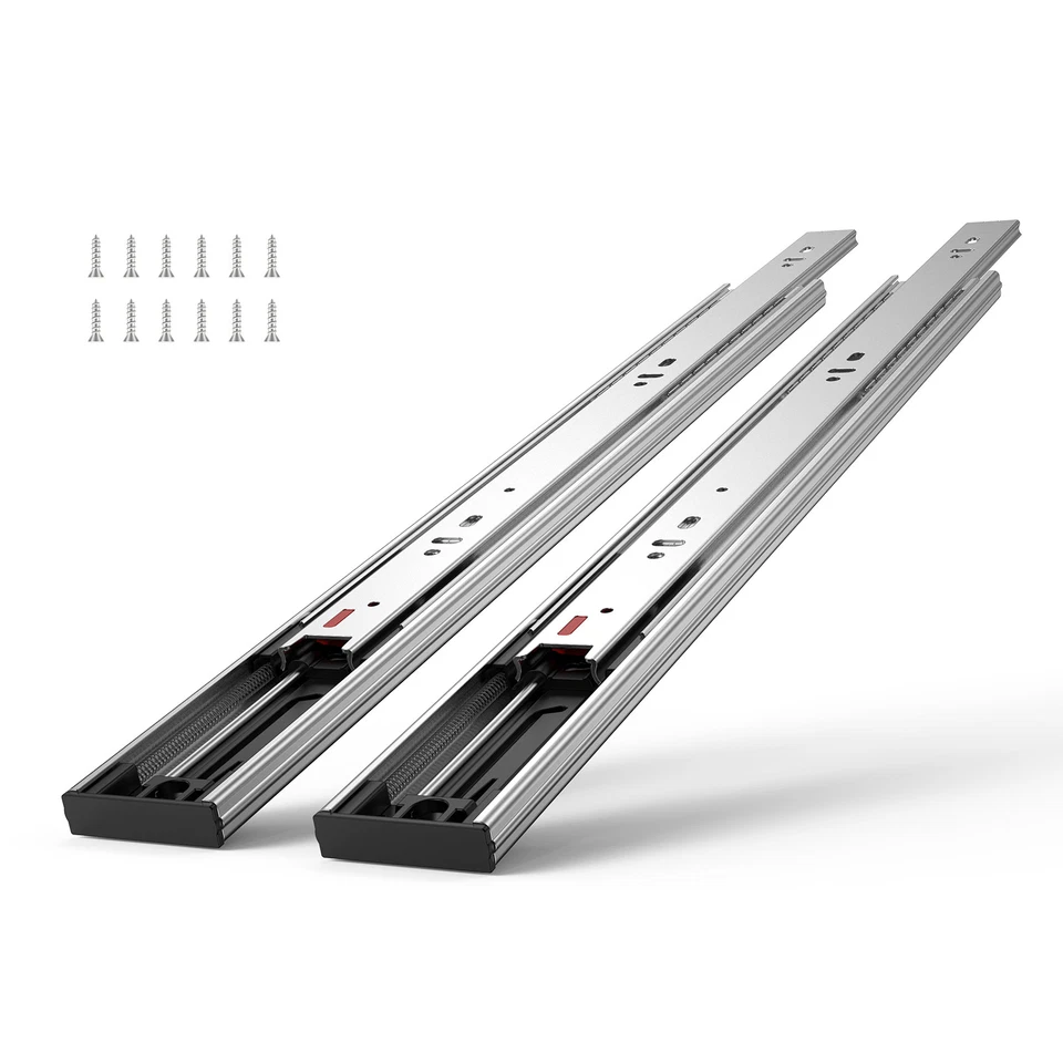 Ubisin 10 Pairs Soft Close Drawer Slides 22 Inch Side Mount Full Extension Dresser Rails Heavy Duty Ball Bearing Kitchen Cabinet Drawer Glides Tool Box Trash Can Runners 100 LB Capacity