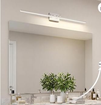 VOLISUN Modern Bathroom Vanity Light 39.4 inch, Rotatable, 24W Dimmable 5CCT Led Bathroom Light Fixture Over Mirror, Brushed Nickel Bar Vanity Light for Bathroom Mirror Cabinets-ETL Certificated