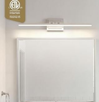 VOLISUN Modern Bathroom Vanity Light 39.4 inch, Rotatable, 24W Dimmable 5CCT Led Bathroom Light Fixture Over Mirror, Brushed Nickel Bar Vanity Light for Bathroom Mirror Cabinets-ETL Certificated