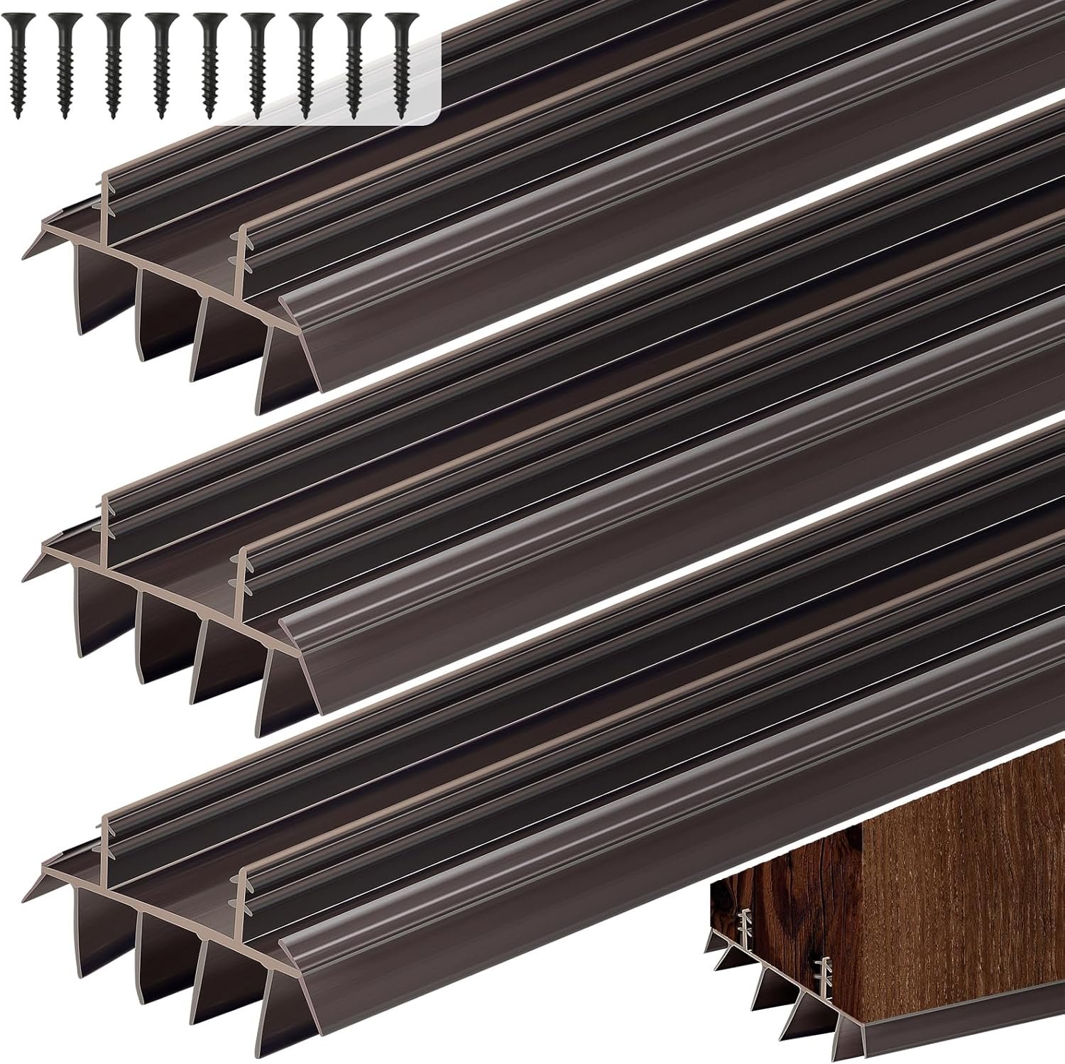3PCS Replacement Door Bottom with Vinyl Fins 36