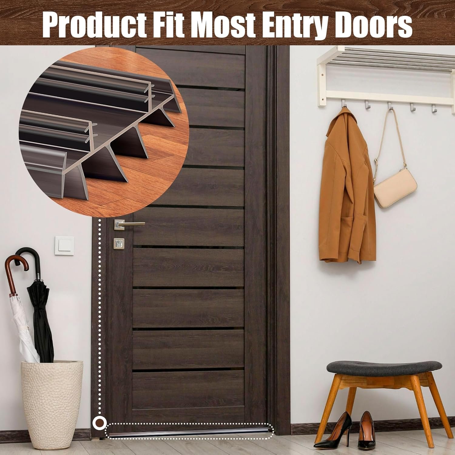 3PCS Replacement Door Bottom with Vinyl Fins 36