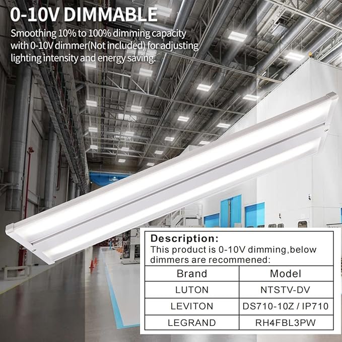 165W LED Linear High Bay Light Fixture, 2FT 22280LM(135LM/W) 5000K Daylight LED Workshops Light,100-277V, 0-10V Dimmable UL Warehouse Lighting for Exhibition hall