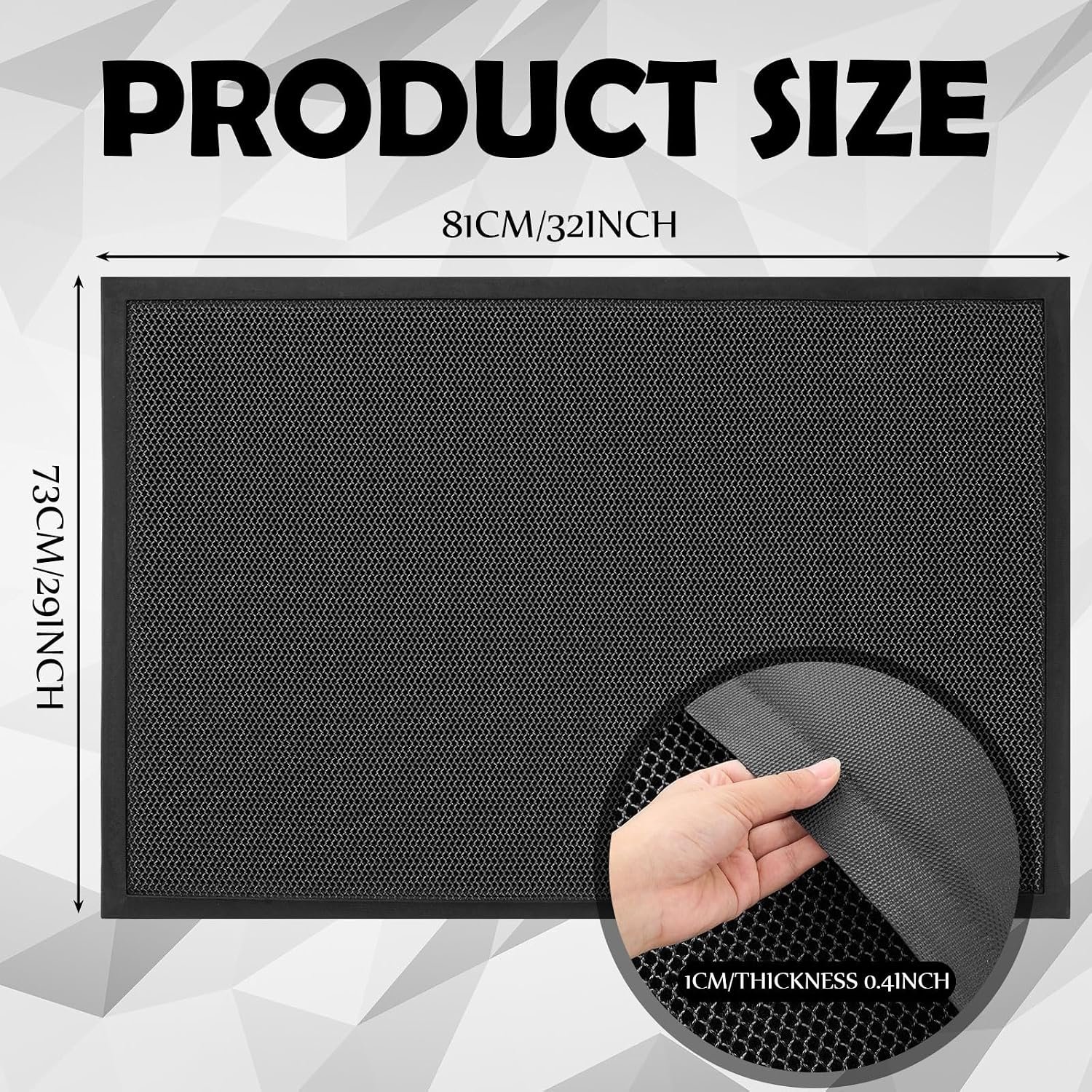 Nuanchu 10mm x 32 x 29in Extra Large and Thick Mat for Under Washer and Dryer, Waterproof Floor Pad, Laundry Machine Non-Slip Shockproof Pad for Floor Protection, Shock Absorbing, Noise Reducing
