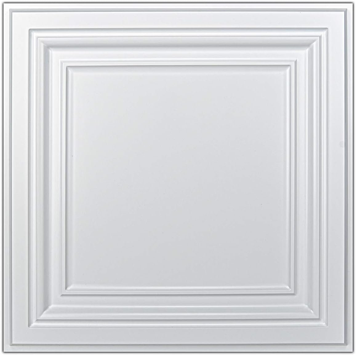 Art3d PVC Ceiling Tiles, 2'x2' Plastic Sheet in White (12-Pack)