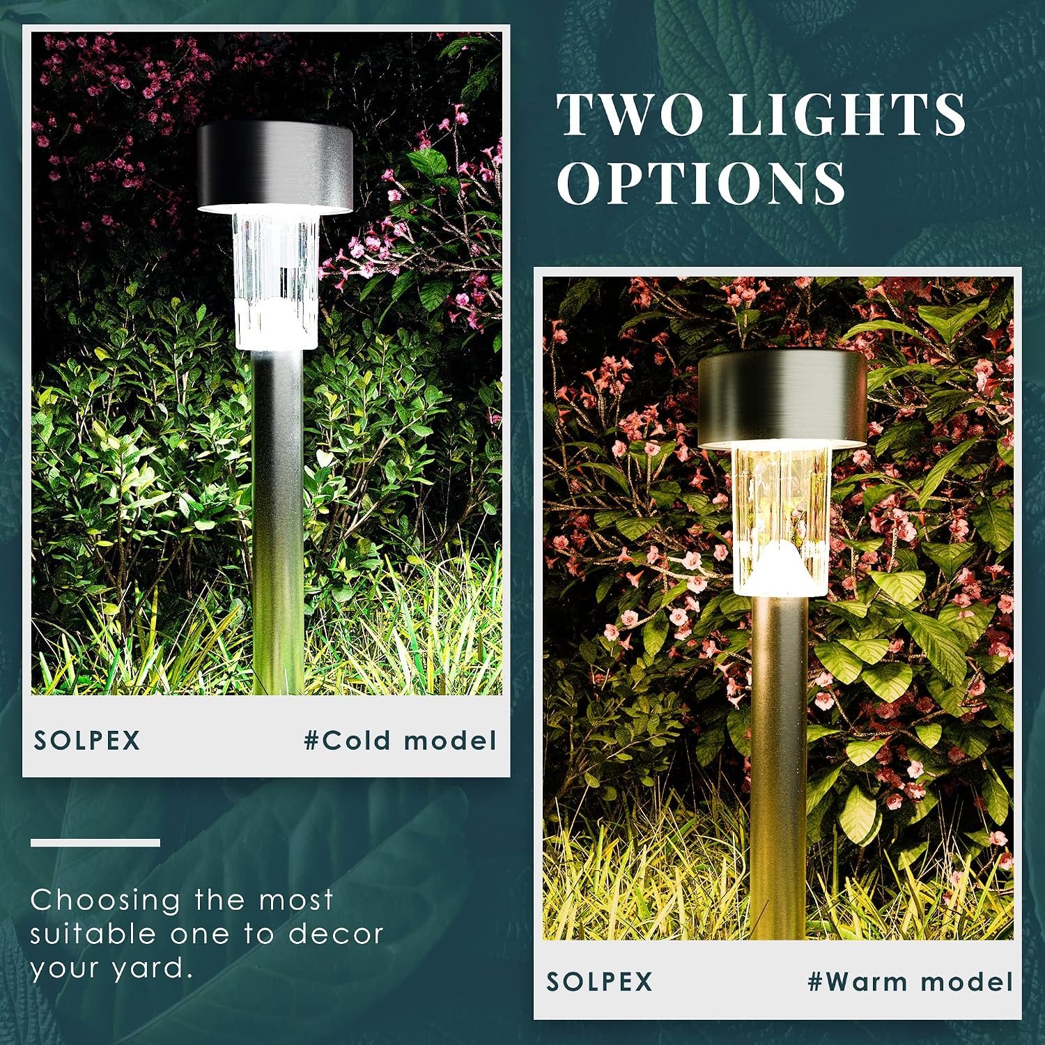 SOLPEX Solar Path Lights, 16 Pack - Outdoor Waterproof for Garden, Yard, Landscape and Driveway (Cold White)