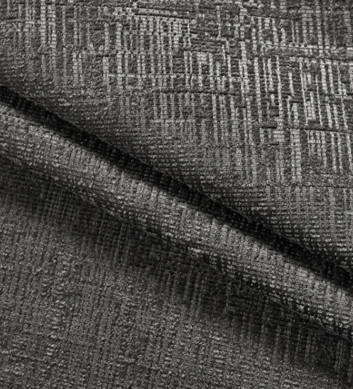 SUN+BLK Buckingham Chenille Total Blackout Curtain Panel Pair