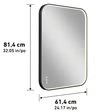 Artika Royce LED Wall Mirror with Integrated Defogger – Black