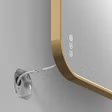 Artika Royce LED Wall Mirror with Integrated Defogger – Brushed Gold