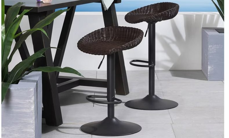 Portofino® Repose Set of 2 Espresso Airlift Barstools