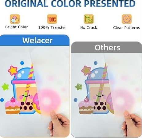 DTF Transfer Film 13x19 110 Sheets for Sublimation or DTF Inkjet Printers, Double-Sided Matte PET Heat Transfer Paper, Direct Printing on T-Shirt and All Color Fabrics