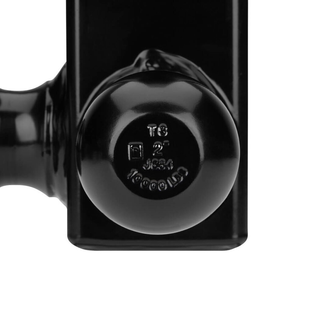 Class 5 Up to 14,000 lb. 1-7/8 in., 2 in, and 2-5/16 in. Ball Diameters Adjustable Trailer Tri-Ball Mount with Hook