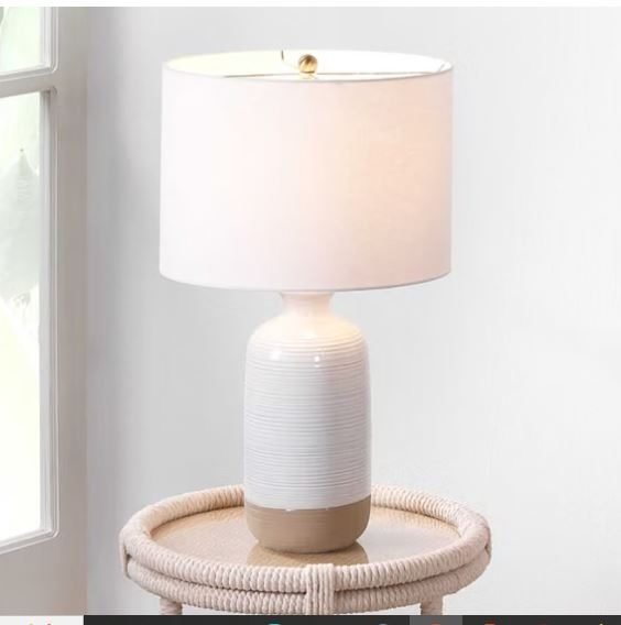 Ashwell Table Lamp - White Natural Jamie Young