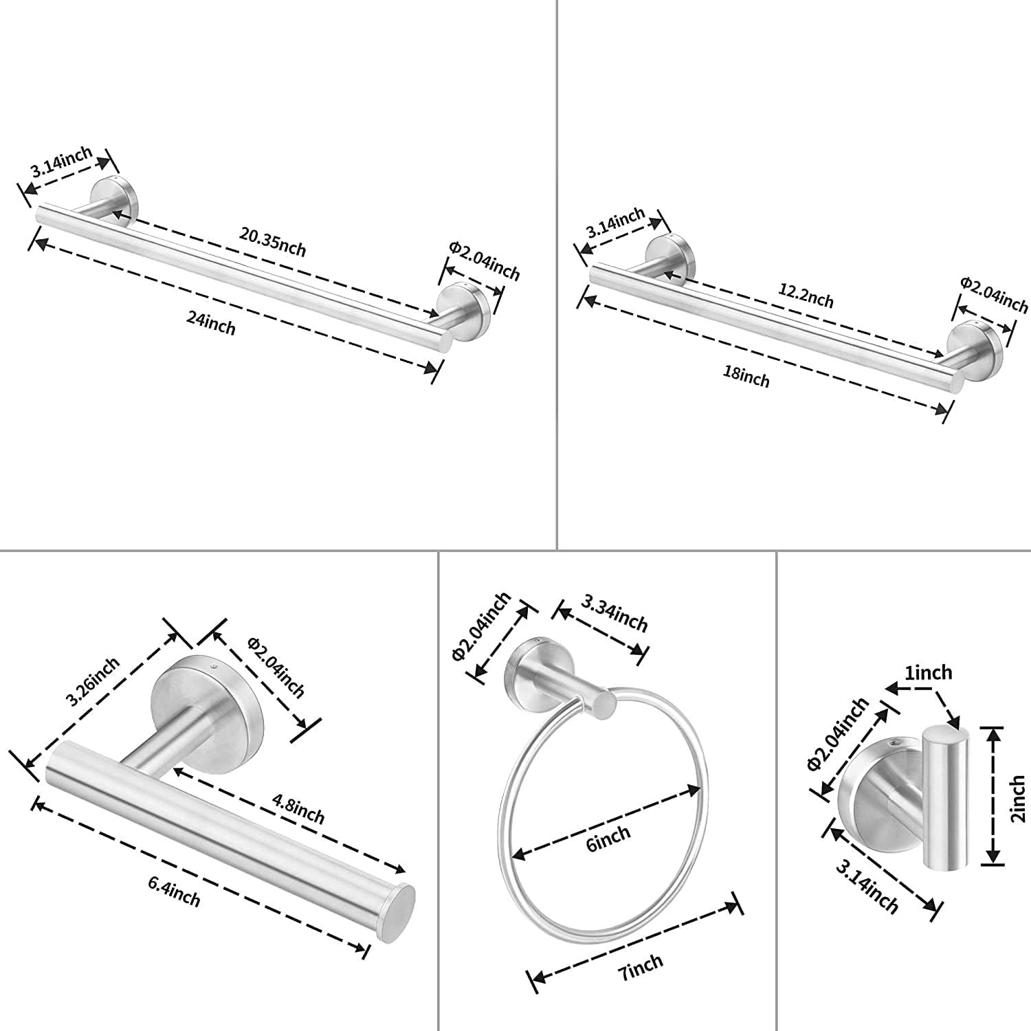 Landia Home 6-Piece Bath Hardware Set
