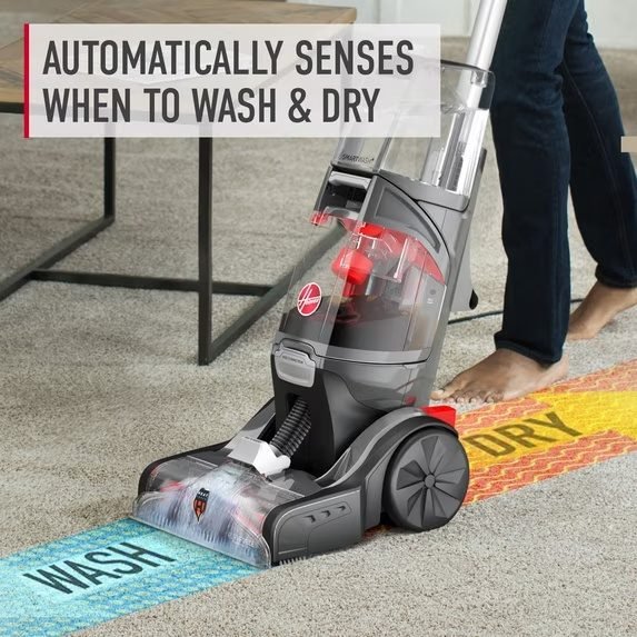 Hoover SmartWash Essentials Automatic Upright Carpet Cleaner Machine, for Carpet & Upholstery, Quick Dry Mode, Upholstery Tool Attachment
