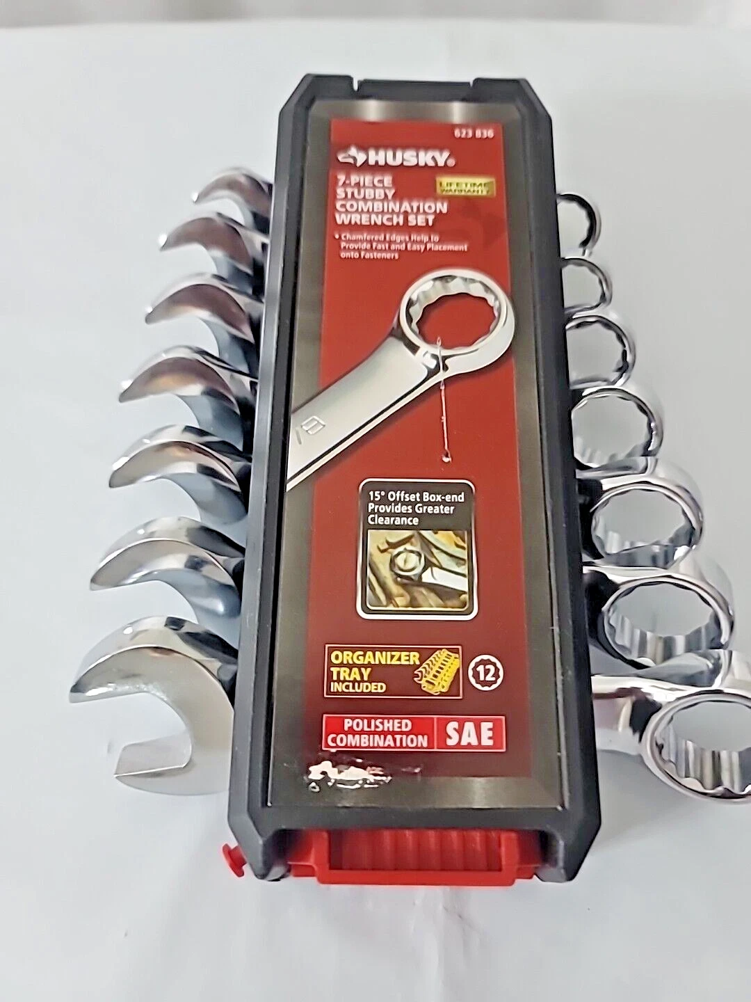 Husky 7-Piece SAE Stubby Polished Combination Wrench Set