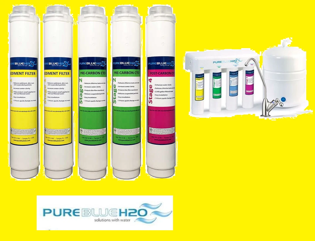 Pure Blue H2O Filter Reverse Osmosis Filter System Replacement Filters
