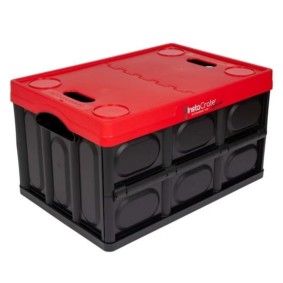 Greenmade InstaCrate Grande 16 Gallon Collapsible Storage Crate with Lid, 2-pack