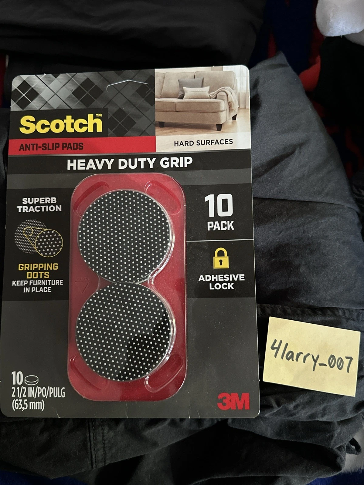 Scotch™ Gripping Pads, non-slip 2.5 Inches, 10 Pack duty Gripping Pad