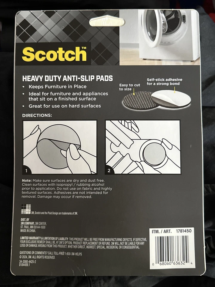 Scotch™ Gripping Pads, non-slip 2.5 Inches, 10 Pack duty Gripping Pad