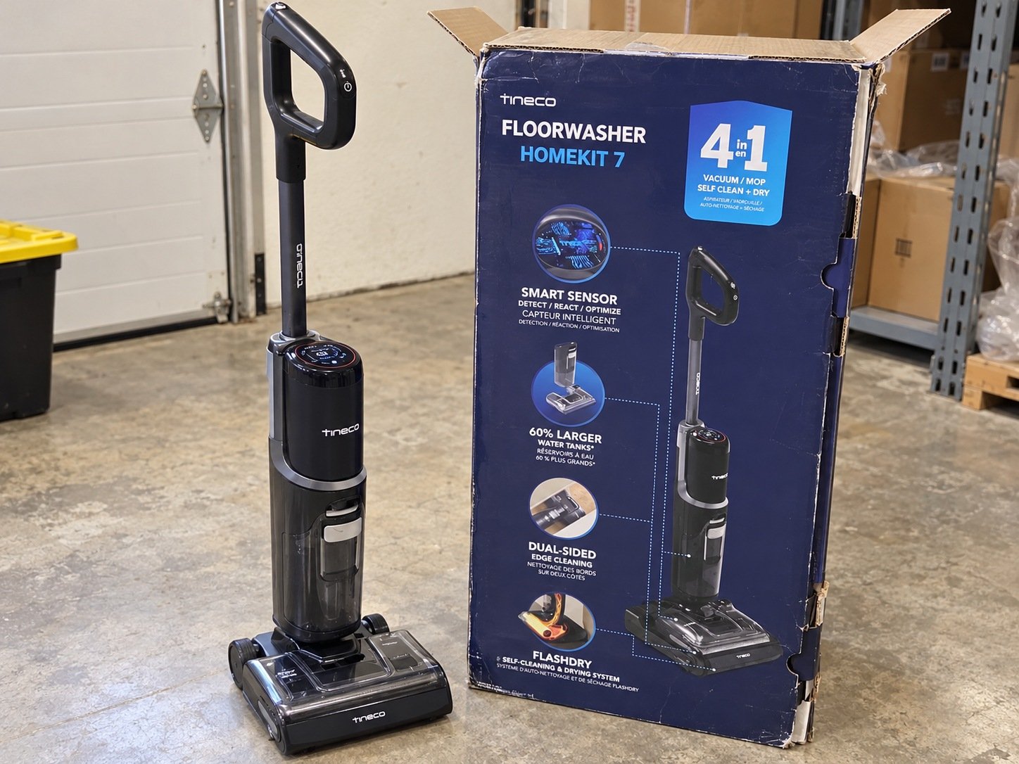 Tineco FloorWasher HomeKit 7 Cordless Wet/Dry Vacuum Mop, 4-in-1 Smart Sensor, FlashDry Self-Cleaning