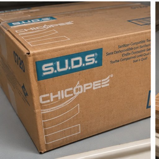 Chicopee S.U.D.S. 0720 Quat Sanitizer-Compatible Disposable Dry Towels, White, 12 x 10 in, 6 Rolls of 110, 660 Count