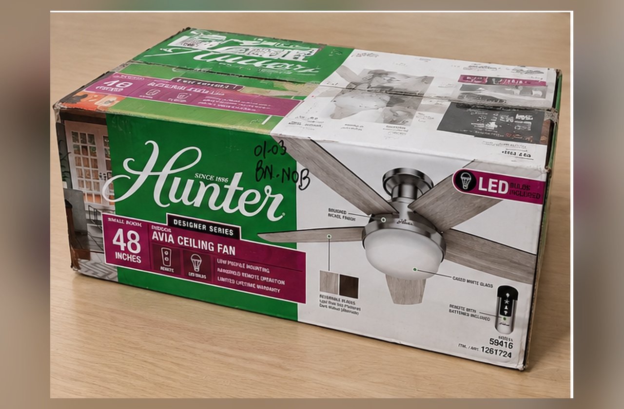 Hunter Avia 48" Low Profile LED Ceiling Fan – Brushed Nickel