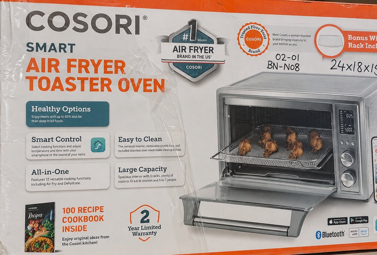 COSORI Smart Air Fryer Toaster Oven with VeSync Control and Bonus Wire Rack